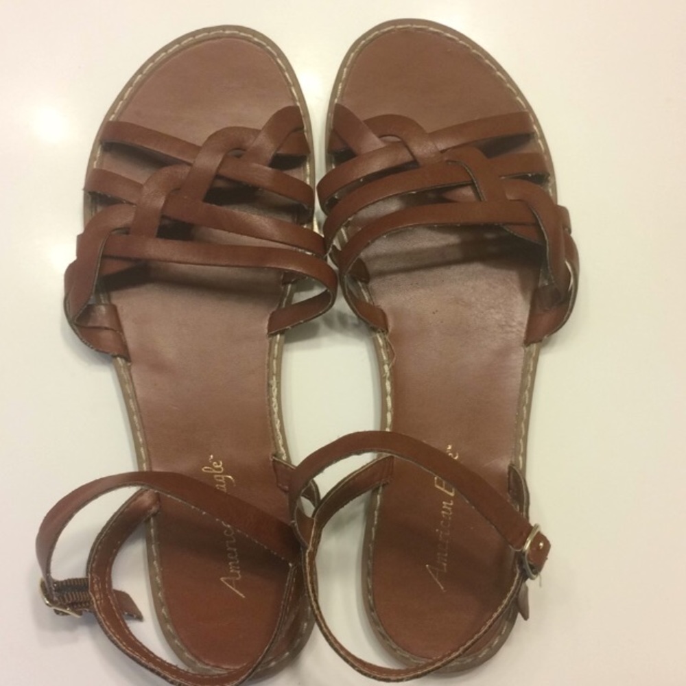 American Eagle Brown Strap Sandals